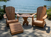 Wooden Royal Patio Set in Brazilian Walnut, Unoiled Fully Assembled