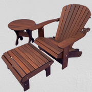 Wooden Grand 2-Position Ottoman (Oversized) in Brazilian Walnut (IPE), Oiled Fully Assembled
