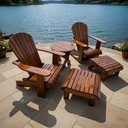 Wooden Royal Complete Patio Set in Knotted Cedar, Caramel