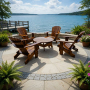 Wooden Royal Social Set for 4 in Knotted Cedar, Caramel