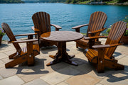 Wooden Royal Picnic Set for 4 in Knotted Cedar, Caramel