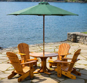 Wooden Royal Picnic Set for 4 in Knotted Cedar, Golden Glossy