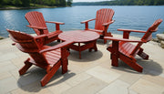Wooden Royal Social Set for 4 in Knotted Cedar, Mahogany Glossy