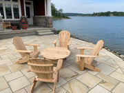 Wooden Royal Social Set for 4 in Knotted Cedar, Unstained