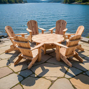 Wooden Royal Social Set for 6 in Knotted Cedar, Unstained