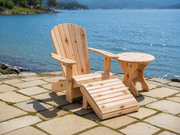 Wooden Royal Single Patio Set in Knotted Cedar, Unstained