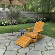 Wooden Royal Reclining Adirondack Chair (Large) in Knotted Cedar, Golden Glossy