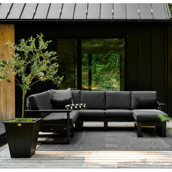 LuxCraft Lanai Deep Seating Sectional + Conversation Table Bundle