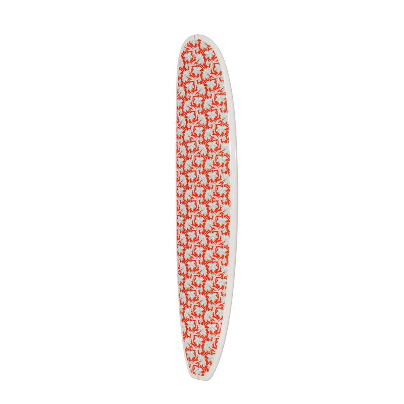 The Tangerine Tropics Print – Floral Surfboard Wall Art – view 3