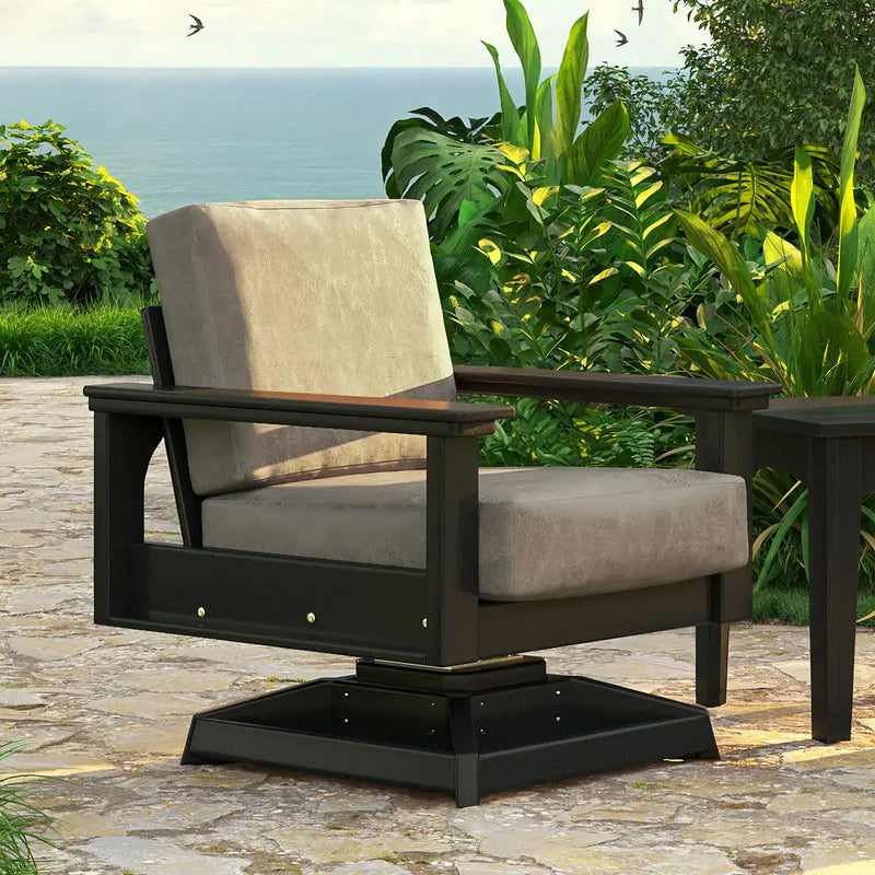 LuxCraft Recycled Plastic Lanai Deep Seating Swivel Rocker