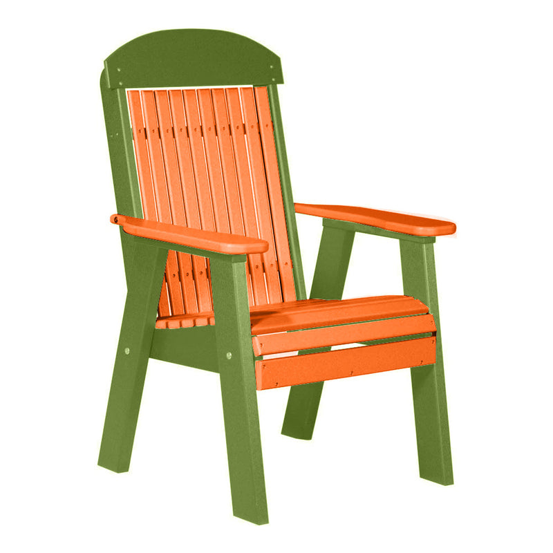 LuxCraft Tangerine 2' Classic Highback Recycled Plastic Chair