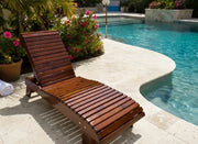Wooden Lounge Chair in Knotted Cedar, Caramel