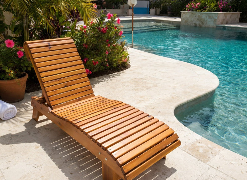 Wooden Lounge Chair in Knotted Cedar, Golden Glossy