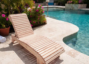 Wooden Lounge Chair in Knotted Cedar, Unstained