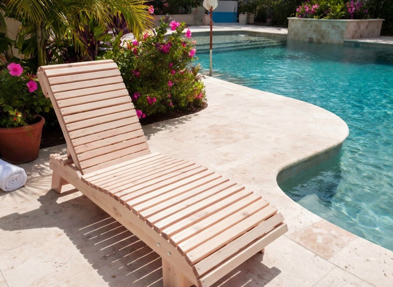 Wooden Lounge Chair in Knotted Cedar, Unstained