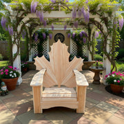 Wooden Folding Maple Leaf Chair (Large) in Clear Cedar, Unstained