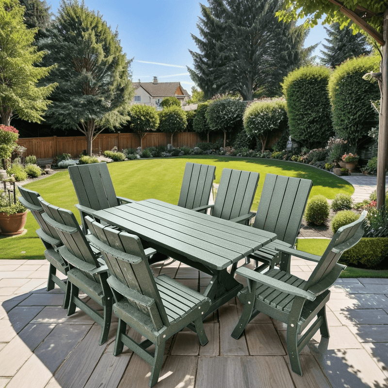 Wooden Modern Dining Set for 8 with 6' Table - view 1