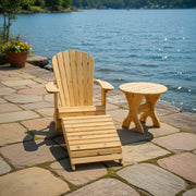 Wooden Royal Single Patio Set in Knotted Pine, Unstained