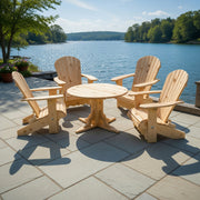 Wooden Royal Picnic Set for 4 in Knotted Pine, Unstained