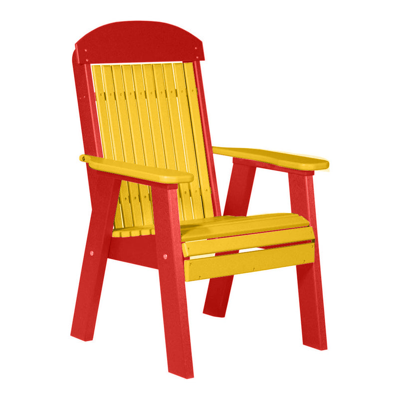 LuxCraft Yellow 2' Classic Highback Recycled Plastic Chair