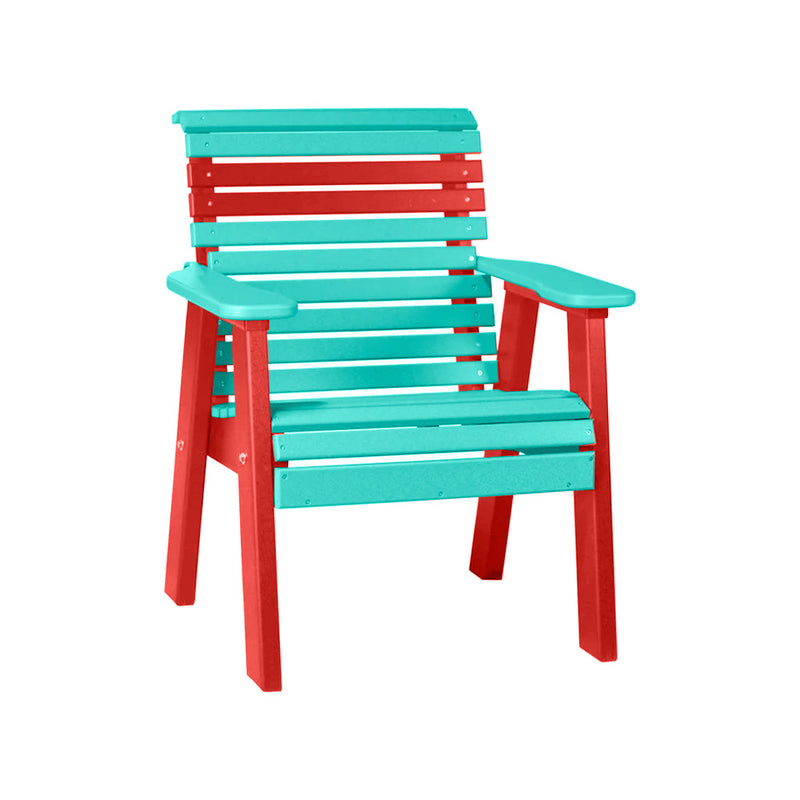 LuxCraft Aruba Blue 2' Rollback Recycled Plastic Chair