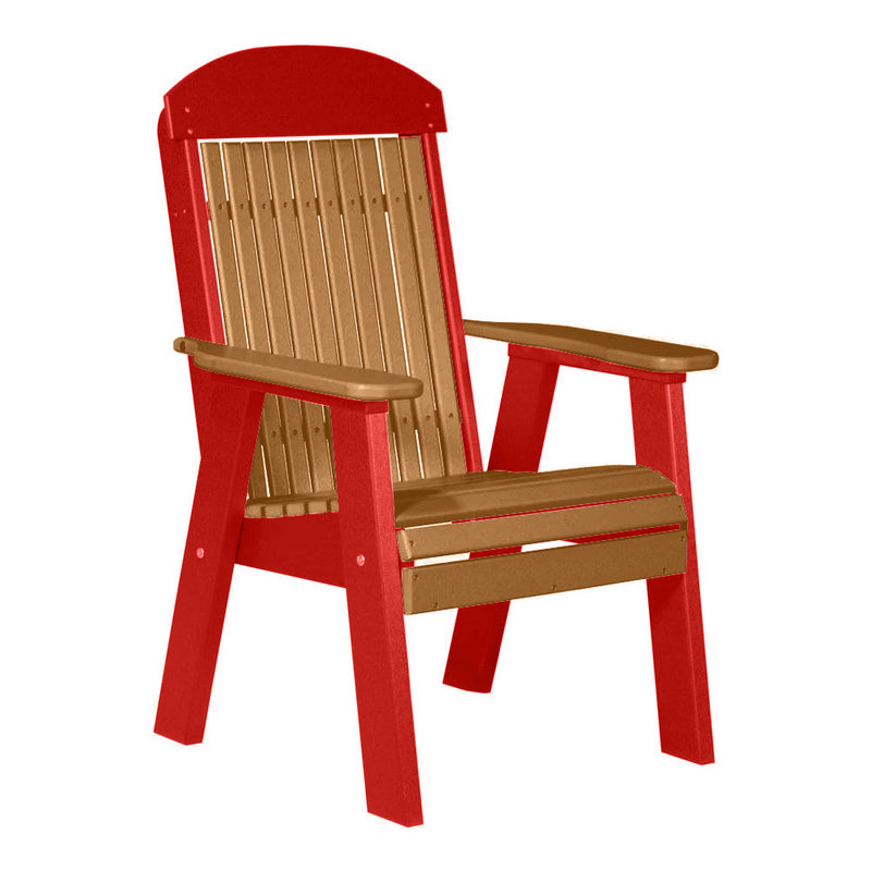 LuxCraft Cedar 2' Classic Highback Recycled Plastic Chair With Cup Holder