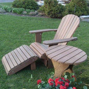 Wooden Royal 2-Position Ottoman (Large) in Brazilian Walnut (IPE), Unoiled Fully Assembled