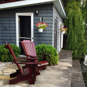 Wooden Customized Back Royal Adirondack Chair in Clear Cedar, Mahogany Glossy, Rideau Back