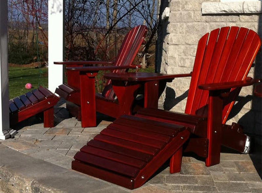 Wooden Royal  Adirondack Chair in Clear Cedar, Mahogany Glossy