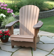Wooden Royal  Adirondack Chair in Brazilian Walnut (IPE), Unoiled Fully Assembled