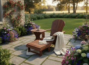 Wooden Royal Upright Adirondack Chair in Brazilian Walnut (IPE), Oiled Fully Assembled