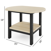 SoPoly 25" St. Simons Oval Side Table — SoPoly outdoor poly furniture (image 3 of 3)