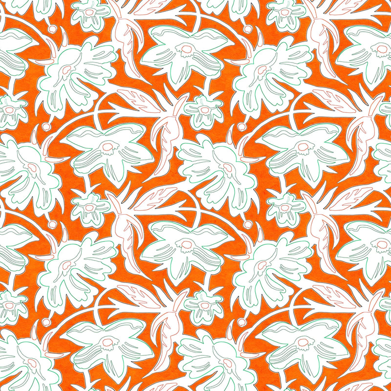 The Tangerine Tropics Print – Floral Surfboard Wall Art – view 7