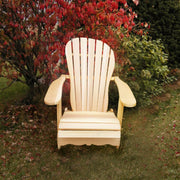 Wooden Customized Back Royal Adirondack Chair in Clear Cedar, Unstained, Sandal Back