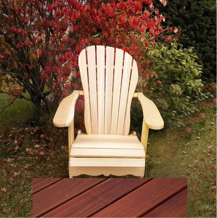 Wooden Customized Back Royal Adirondack Chair in Brazilian Walnut (IPE), Oiled Fully Assembled, Sandal Back