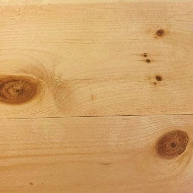 Wooden 24" Round Side Table in Knotted Pine, Unstained
