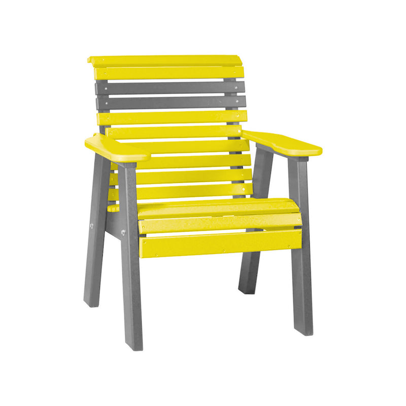 LuxCraft Yellow 2' Rollback Recycled Plastic Chair