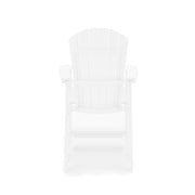 SoPoly St Simons Fan Back Counter Chair (Premium) in Destin White, back view