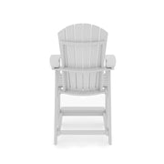 SoPoly St Simons Fan Back Counter Chair (Premium) in Heron Gray, back view