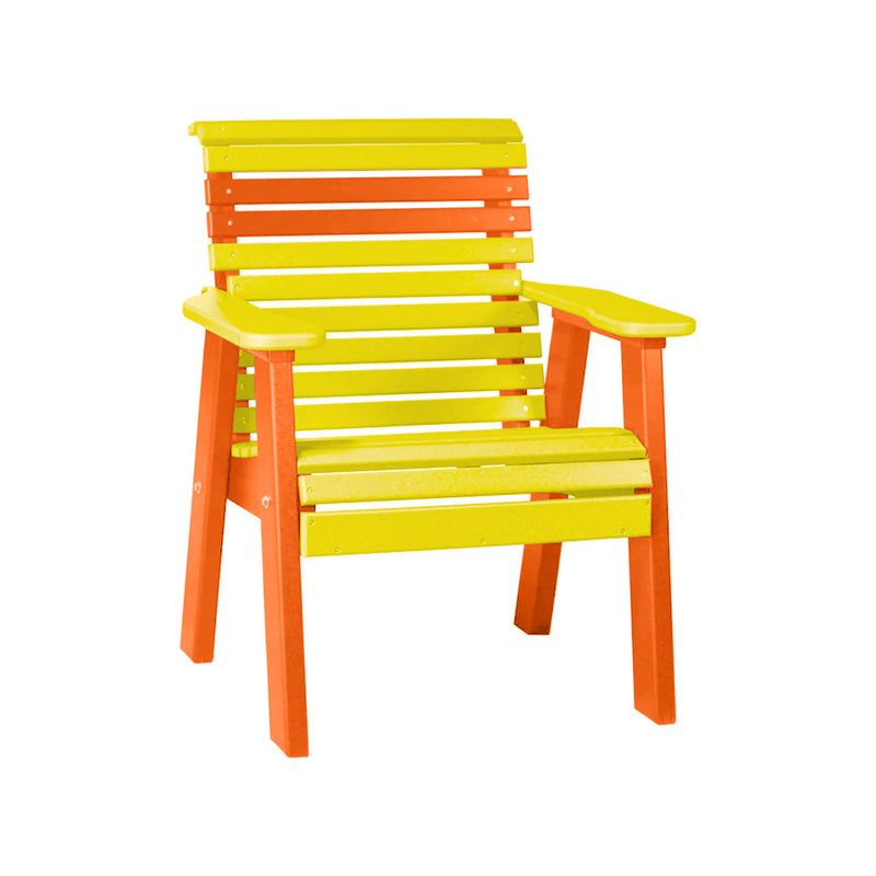 LuxCraft Yellow 2' Rollback Recycled Plastic Chair