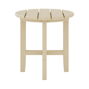 SoPoly 18" Classic Round Side Table in Tybee Sand (image 3 of 3)