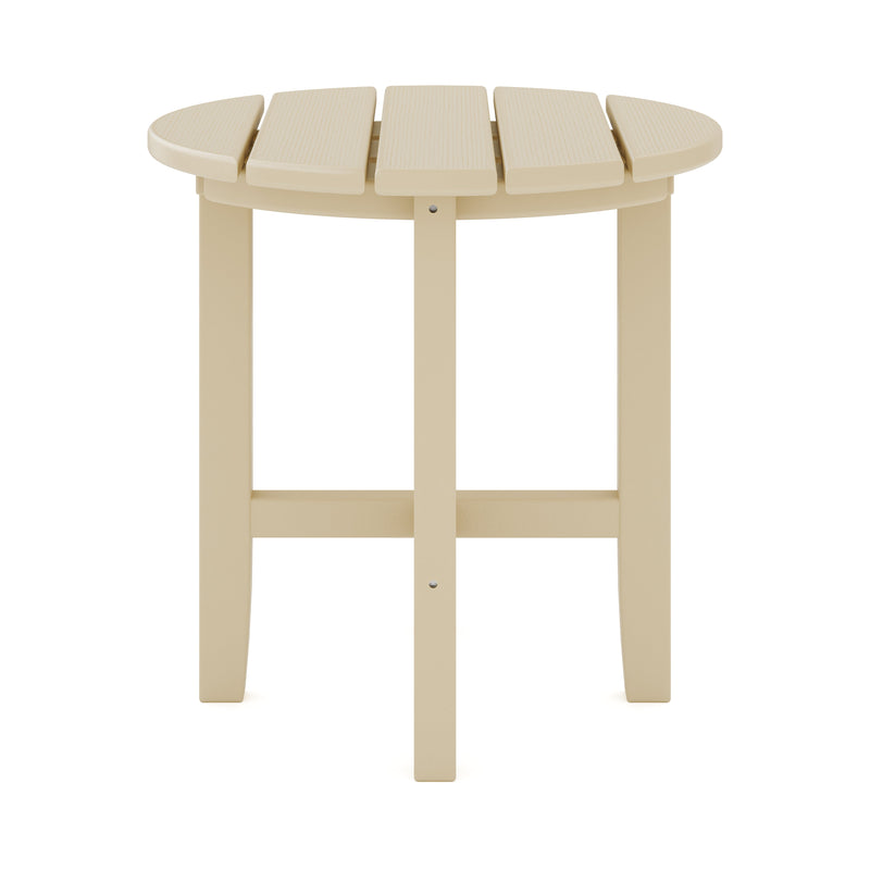 SoPoly 18" Classic Round Side Table in Tybee Sand (image 3 of 3)