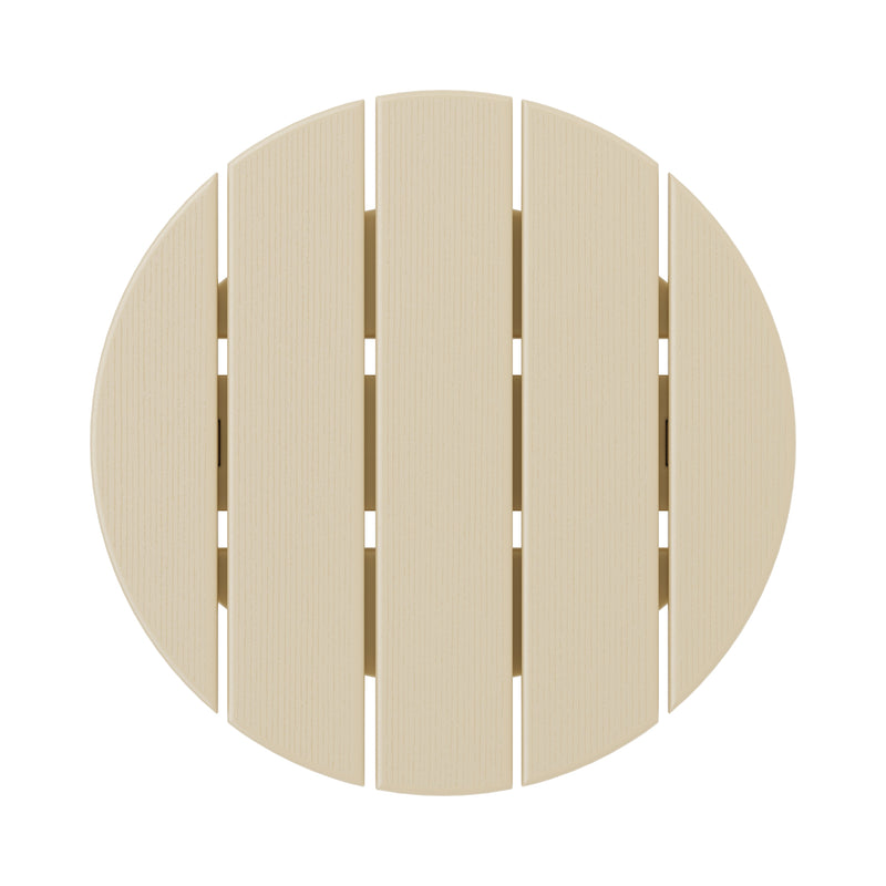 SoPoly 18" Classic Round Side Table in Tybee Sand (image 2 of 3)