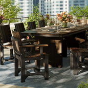 LuxCraft Urban 10ft Rectangular Dining Set (9-Piece)