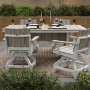 LuxCraft Urban 6ft Oval Swivel Dining Set (7-Piece)