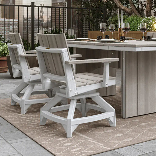 LuxCraft Urban 6ft Oval Swivel Dining Set (7-Piece)