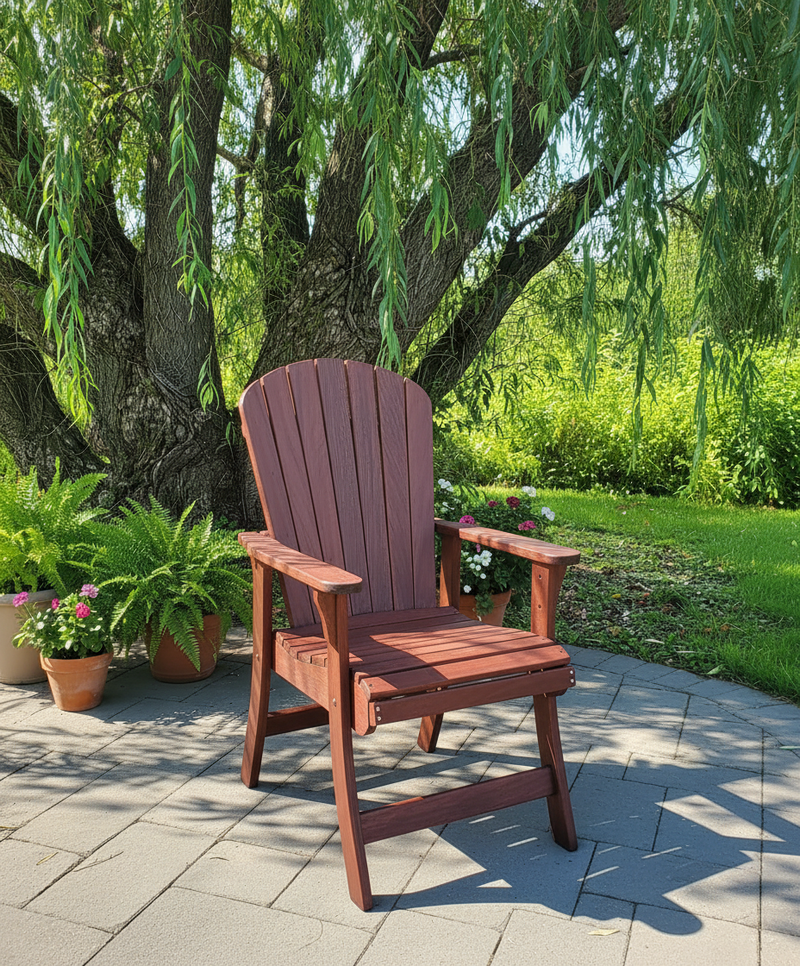 Wooden Veranda Adirondack Chair (Non-Folding) (Standard) in Brazilian Walnut (IPE), Oiled Fully Assembled