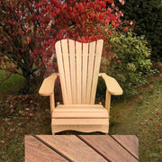 Wooden Customized Back Royal Adirondack Chair in Brazilian Walnut (IPE), Unoiled Fully Assembled, Wave Back