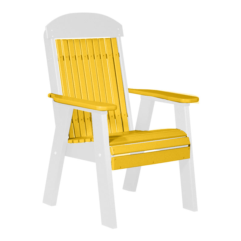 LuxCraft Yellow 2' Classic Highback Recycled Plastic Chair