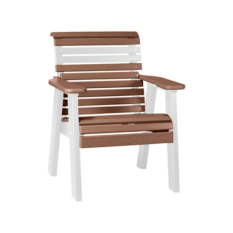 LuxCraft Antique Mahogany 2' Rollback Recycled Plastic Chair With Cup Holder